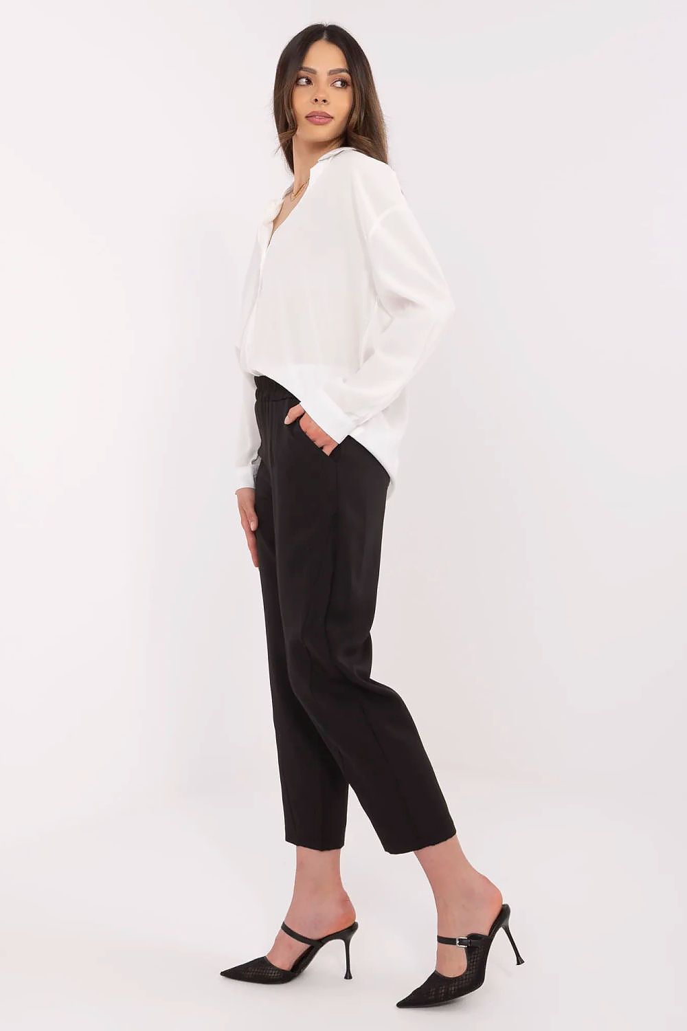 TEEK - Stretched Waist Pocketed Cropped Trousers PANTS TEEK MH