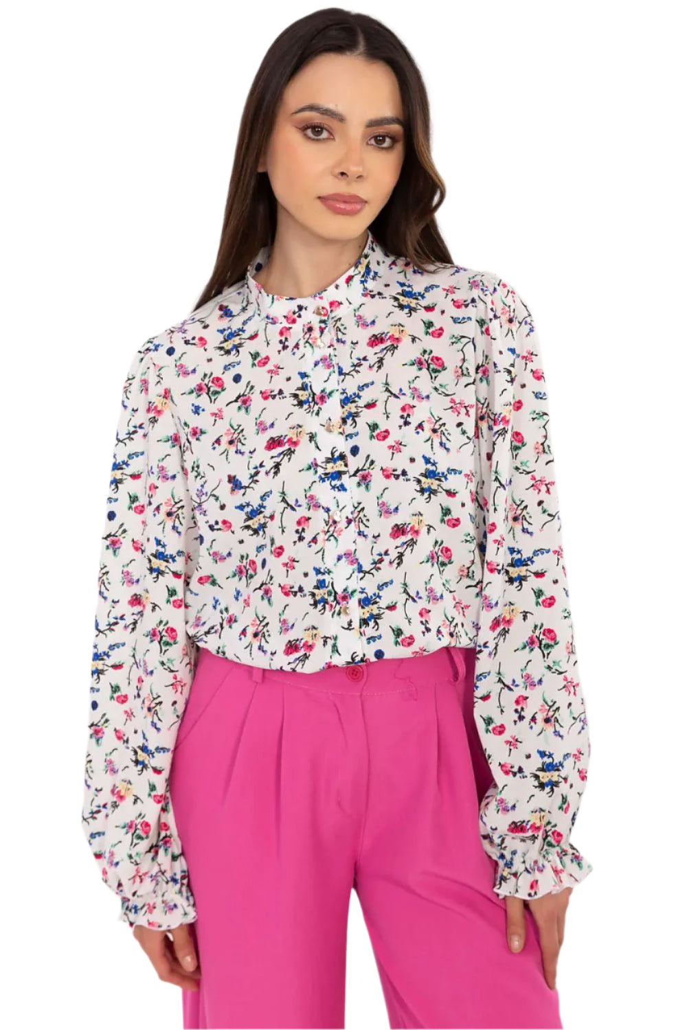 TEEK - White Floral Spread Buttoned Long Sleeve Shirt TOPS TEEK MH S/M