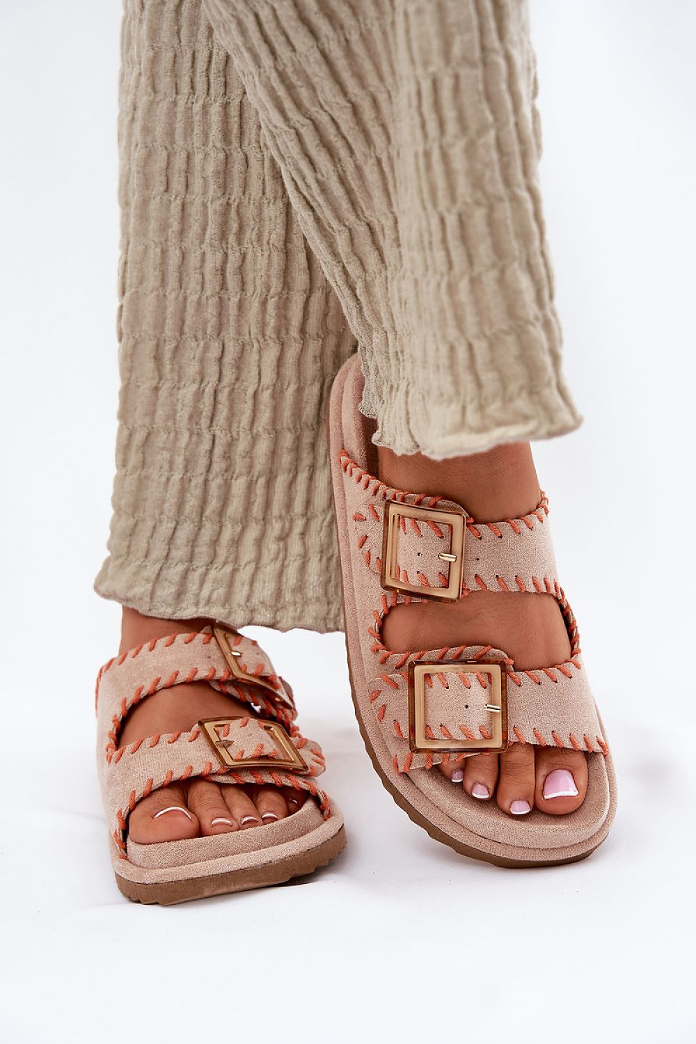 TEEK - Strong Stitch Double Buckle Sandals SHOES TEEK MH beige 2 6.5