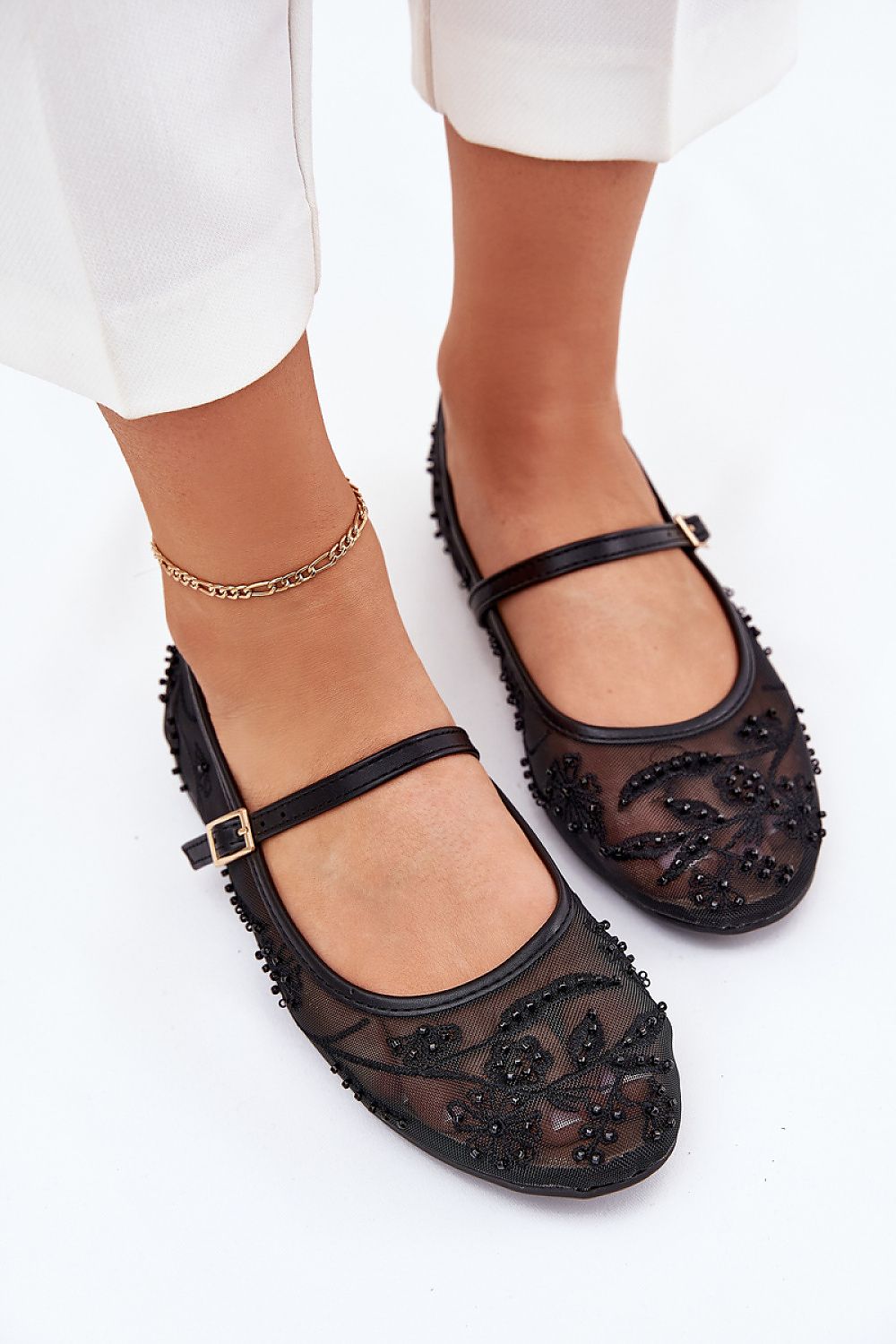TEEK - Mesh Embroidered Ballet Flats SHOES TEEK MH