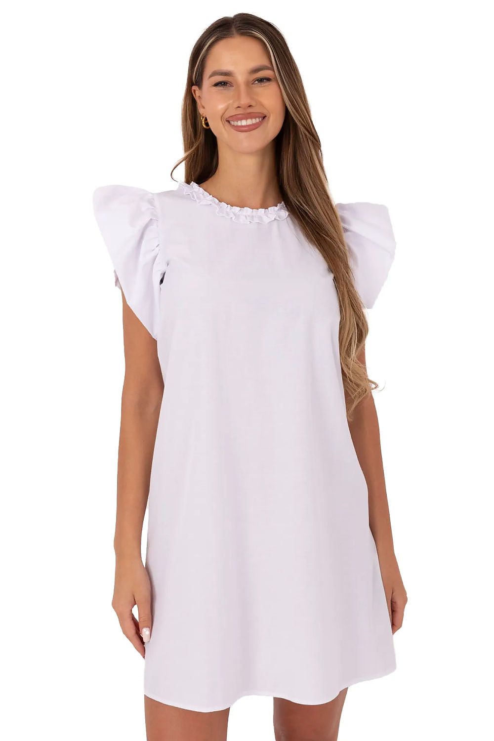 TEEK - Blown Out Sleeve Day Dress DRESS TEEK MH white XS 36