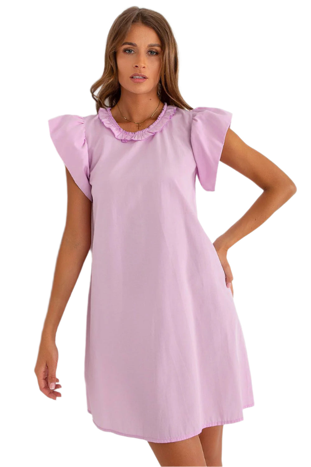 TEEK - Blown Out Sleeve Day Dress DRESS TEEK MH violet XS 36