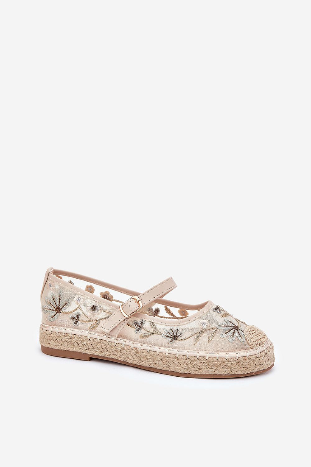 TEEK - Floral Embroidered Lacec Flat Espadrille Shoes SHOES TEEK MH