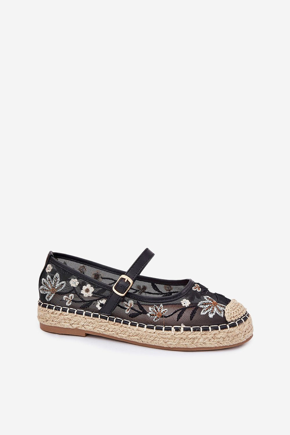 TEEK - Floral Embroidered Lacec Flat Espadrille Shoes SHOES TEEK MH