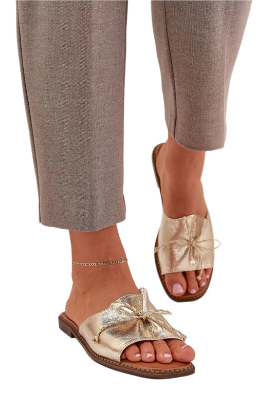 TEEK - Bold Tie Band Slides SHOES TEEK MH yellow 6