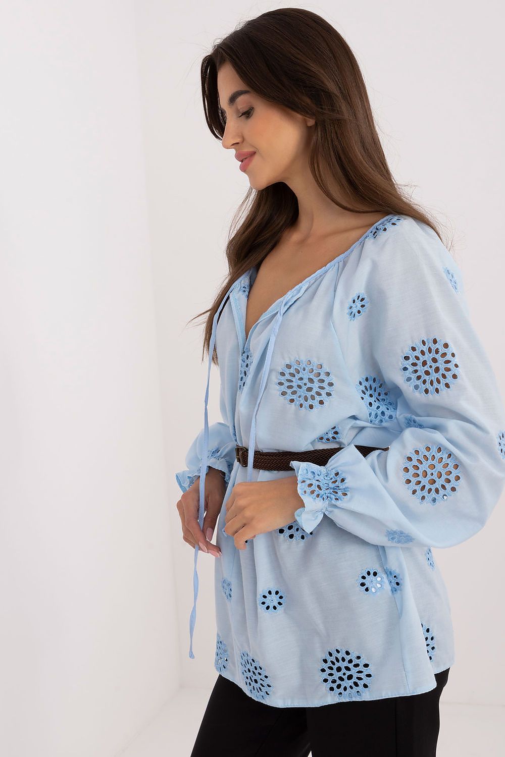 TEEK - Poked Bloom Tie Neck Blouse TOPS TEEK MH