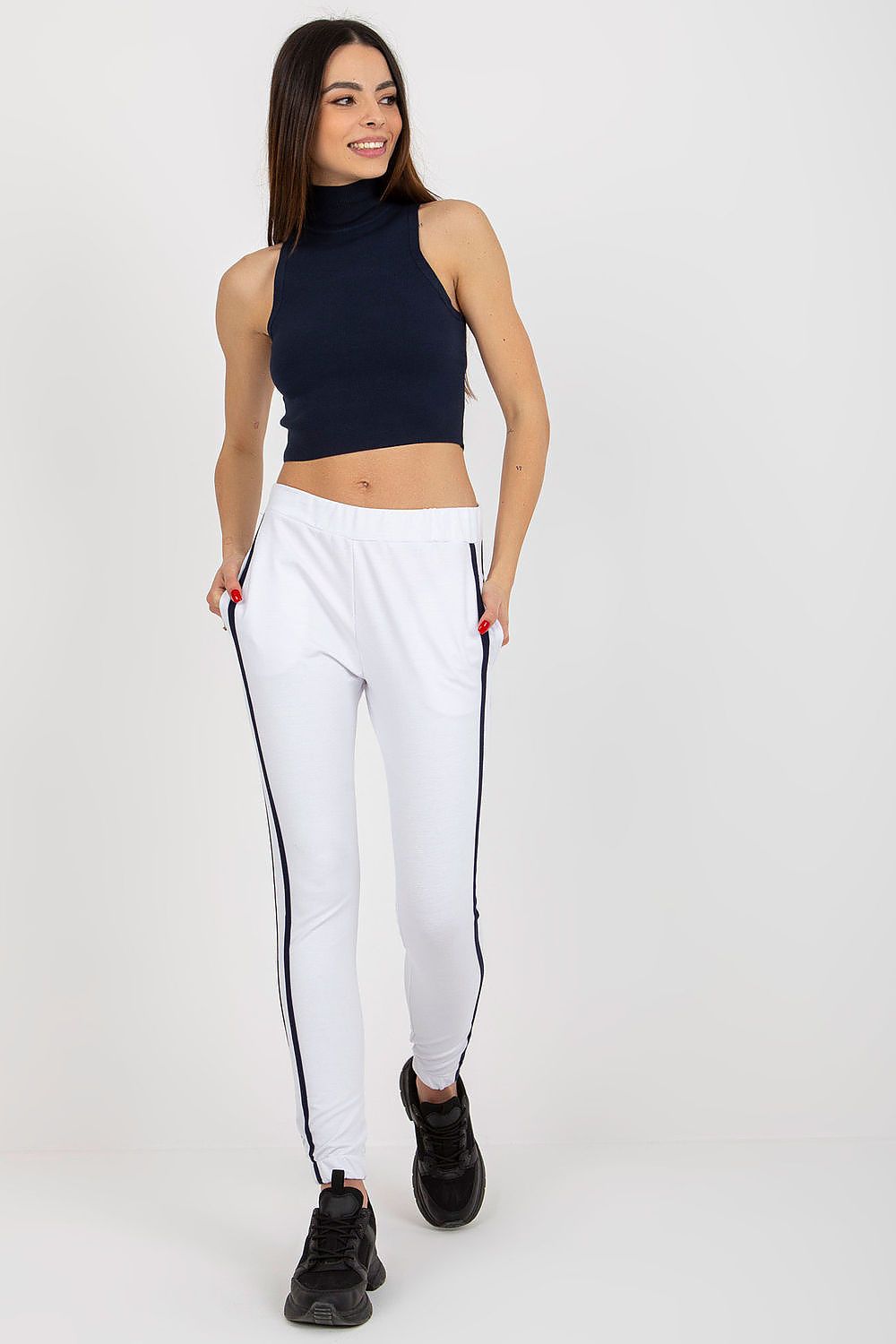 TEEK - Twin Stripe Leg Tracksuit trousers PANTS TEEK MH white s