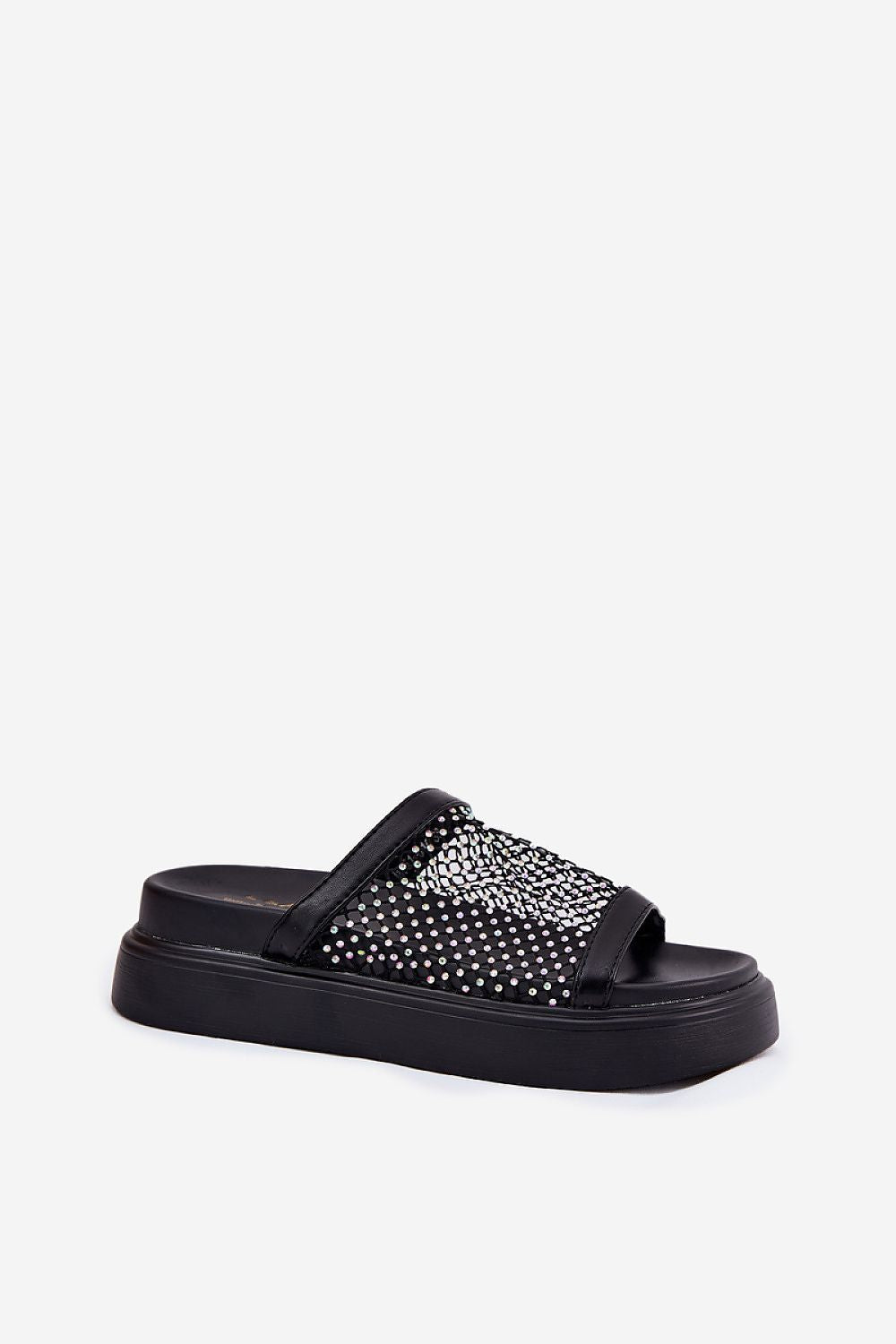 TEEK - Black Mesh Large Strap Slides SHOES TEEK MH