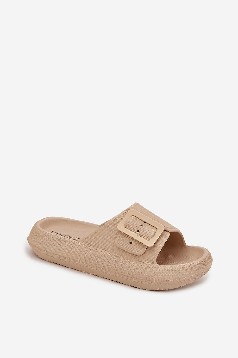 TEEK - Beige Big Buckle Slides SHOES TEEK MH