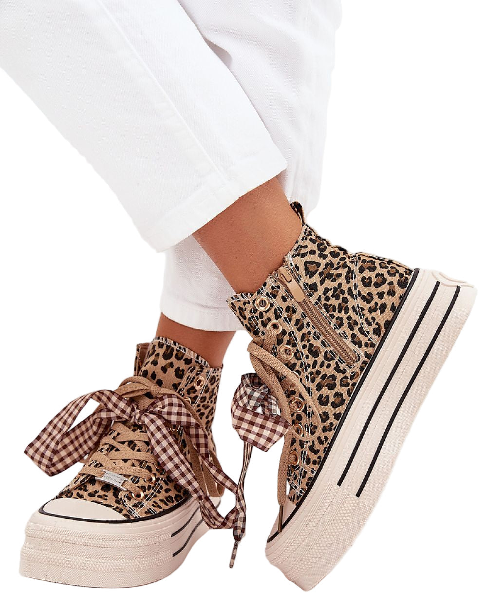 TEEK - Beige Wild Platform Laced Sneakers SHOES TEEK MH beige 5.5