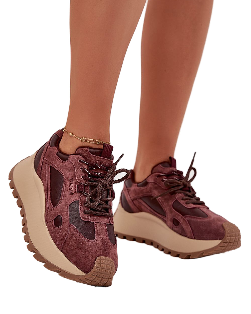 TEEK - BG Leather Suede Laced Sport Shoes SHOES TEEK MH red 6.5