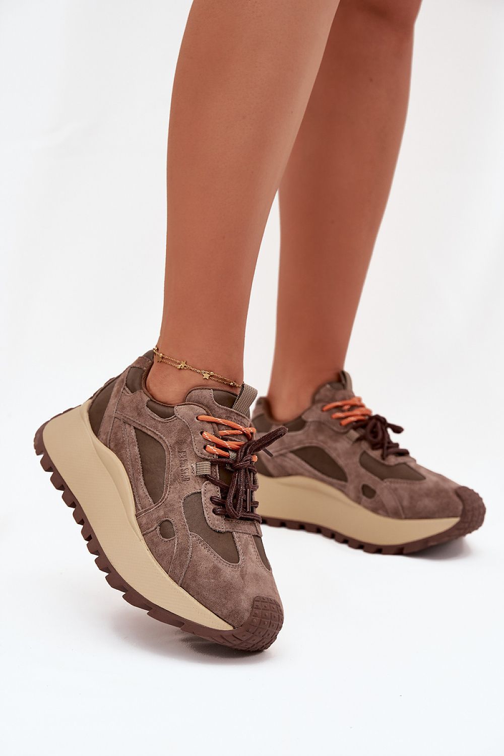 TEEK - BG Leather Suede Laced Sport Shoes SHOES TEEK MH beige 6.5