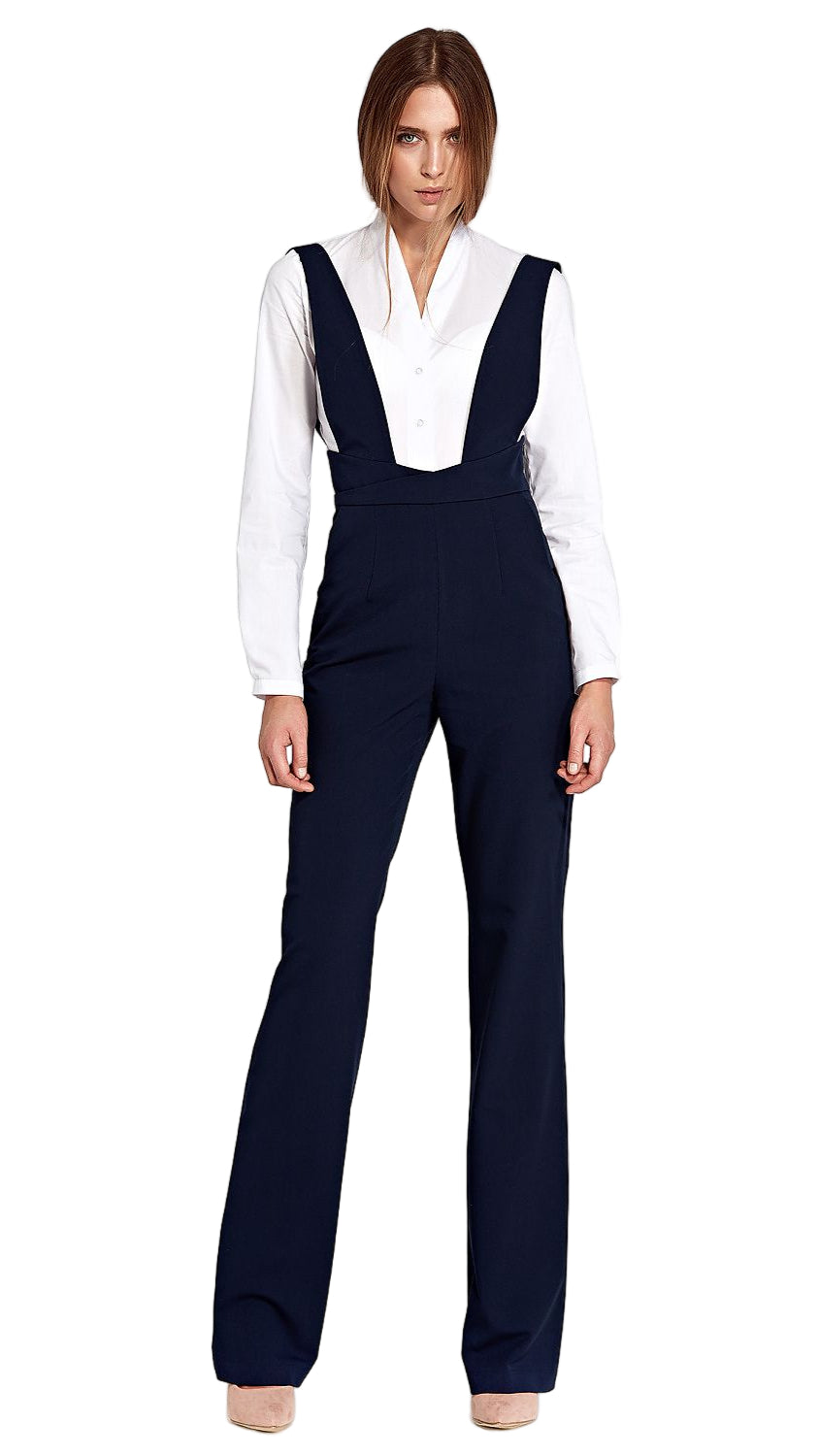 TEEK - Navy Blue Suspended Mirror Cut Jumpsuit JUMPSUIT TEEK MH 4/36