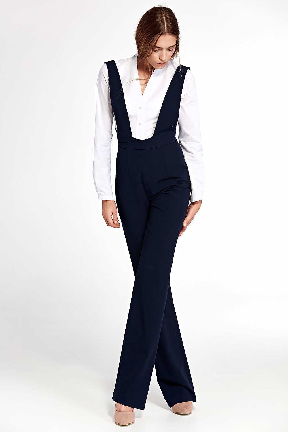 TEEK - Navy Blue Suspended Mirror Cut Jumpsuit JUMPSUIT TEEK MH