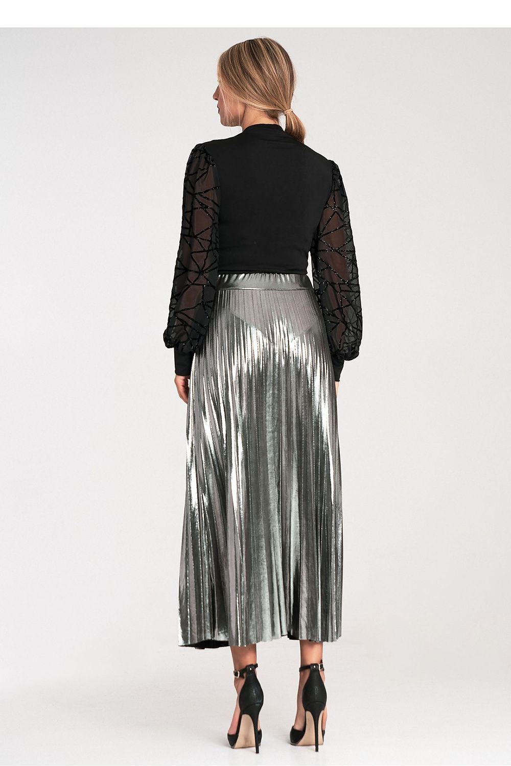 TEEK - Sheer Sleeve Shapewear V-Neck Bodysuit TOPS TEEK MH