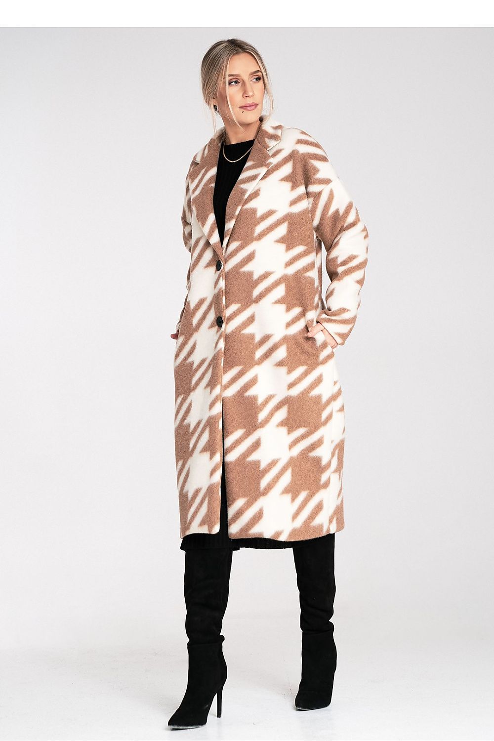 TEEK - Pocketed Checkered Button Coat COAT TEEK MH