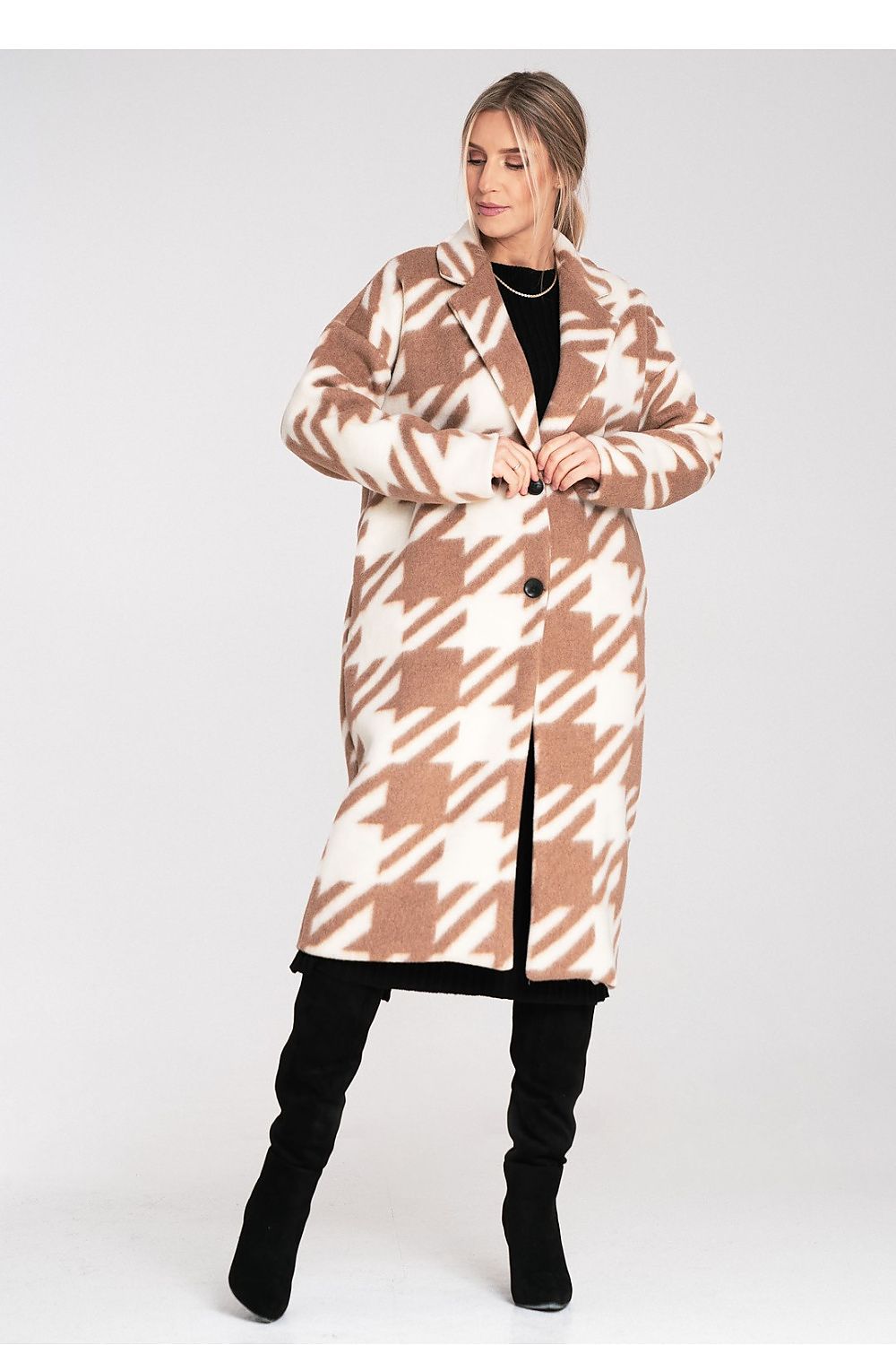 TEEK - Pocketed Checkered Button Coat COAT TEEK MH
