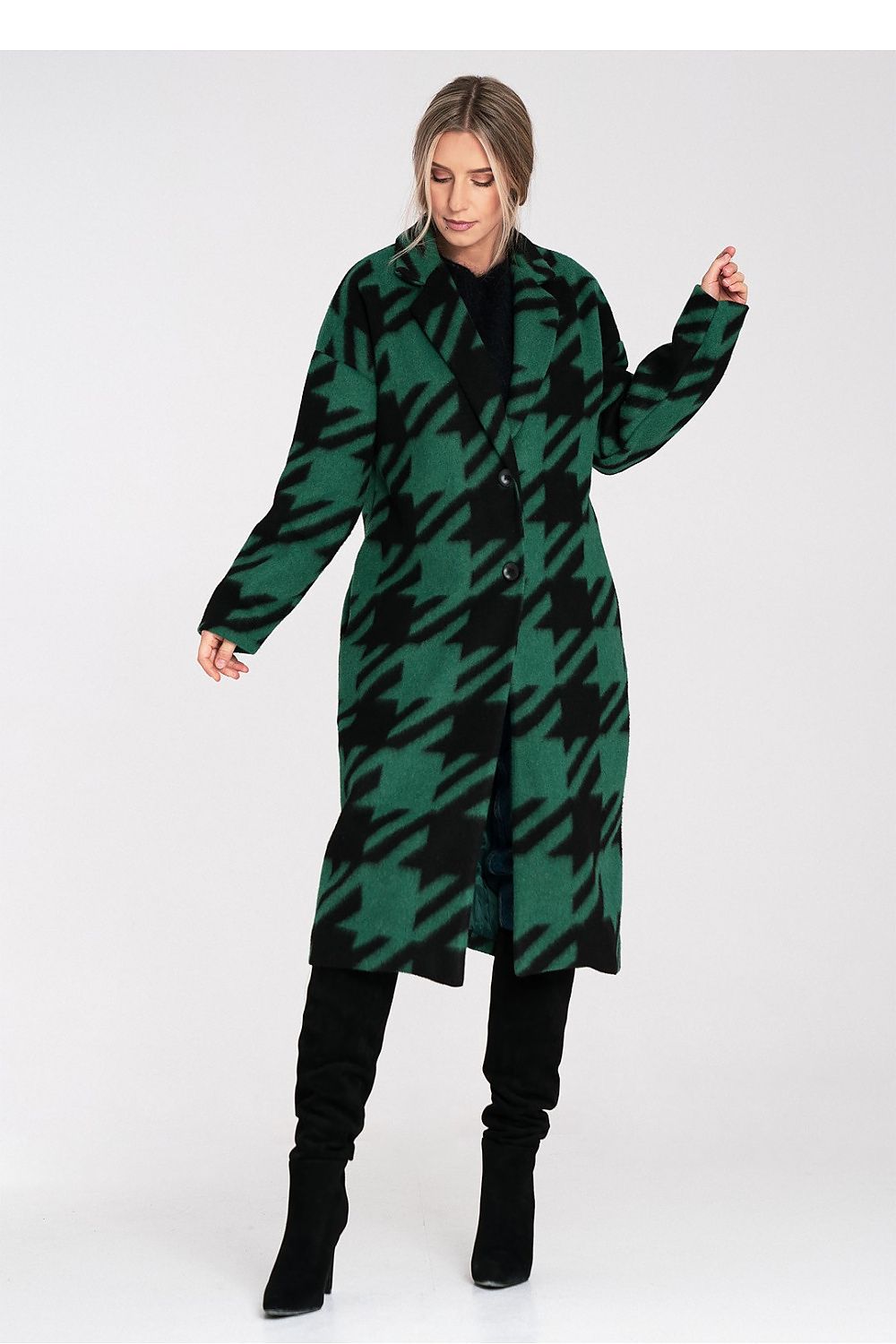 TEEK - Pocketed Checkered Button Coat COAT TEEK MH