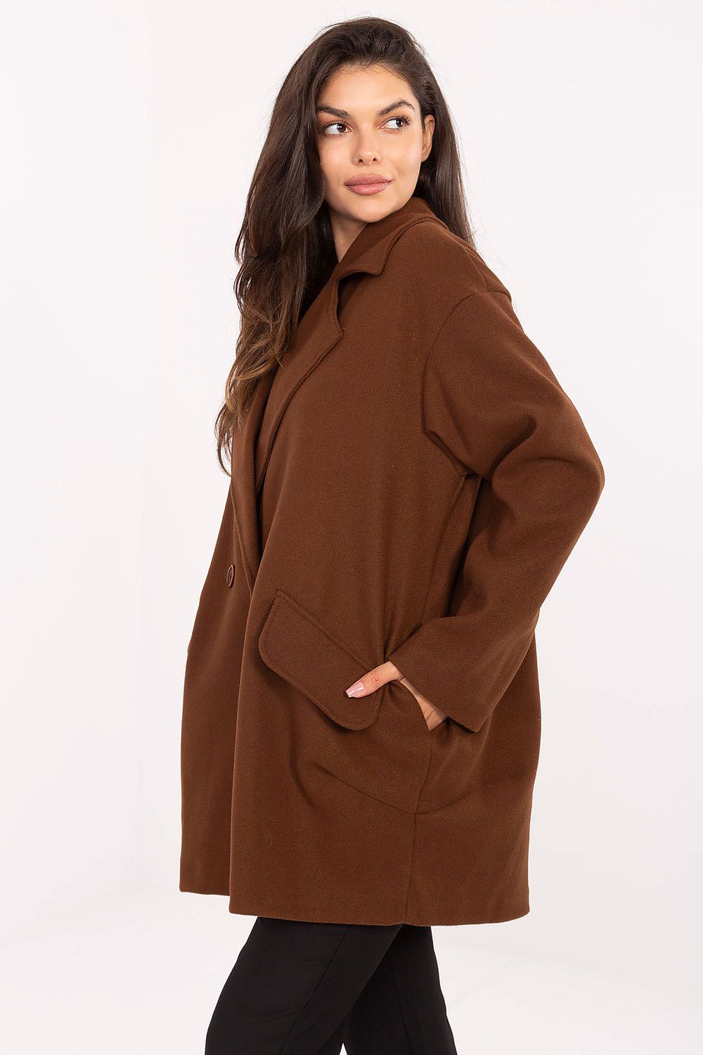 TEEK - Dub Breasted Buttoned Pocketed Coat COAT TEEK MH