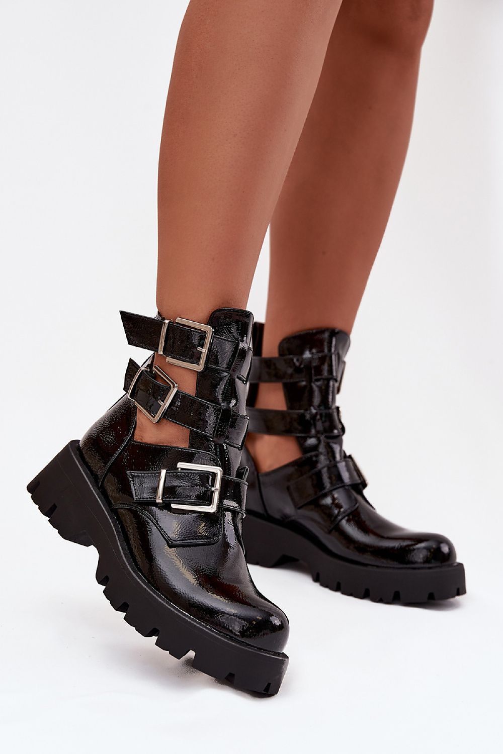 TEEK - 3 Buckle Ankle Boots SHOES TEEK MH black 6.5