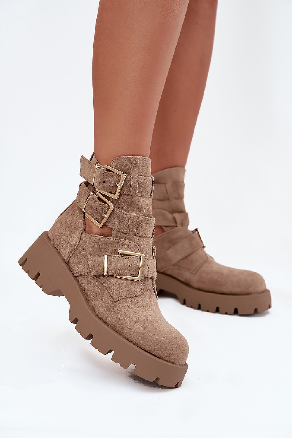 TEEK - 3 Buckle Ankle Boots SHOES TEEK MH beige 6.5