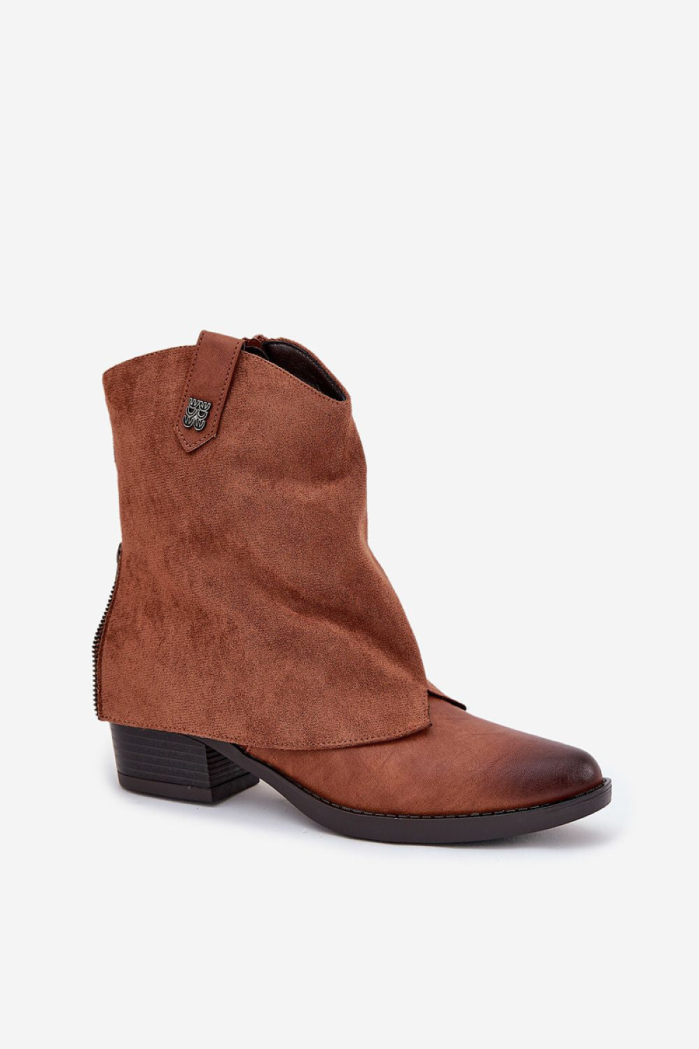 TEEK - Suede Folded Over Heeled Boots SHOES TEEK MH