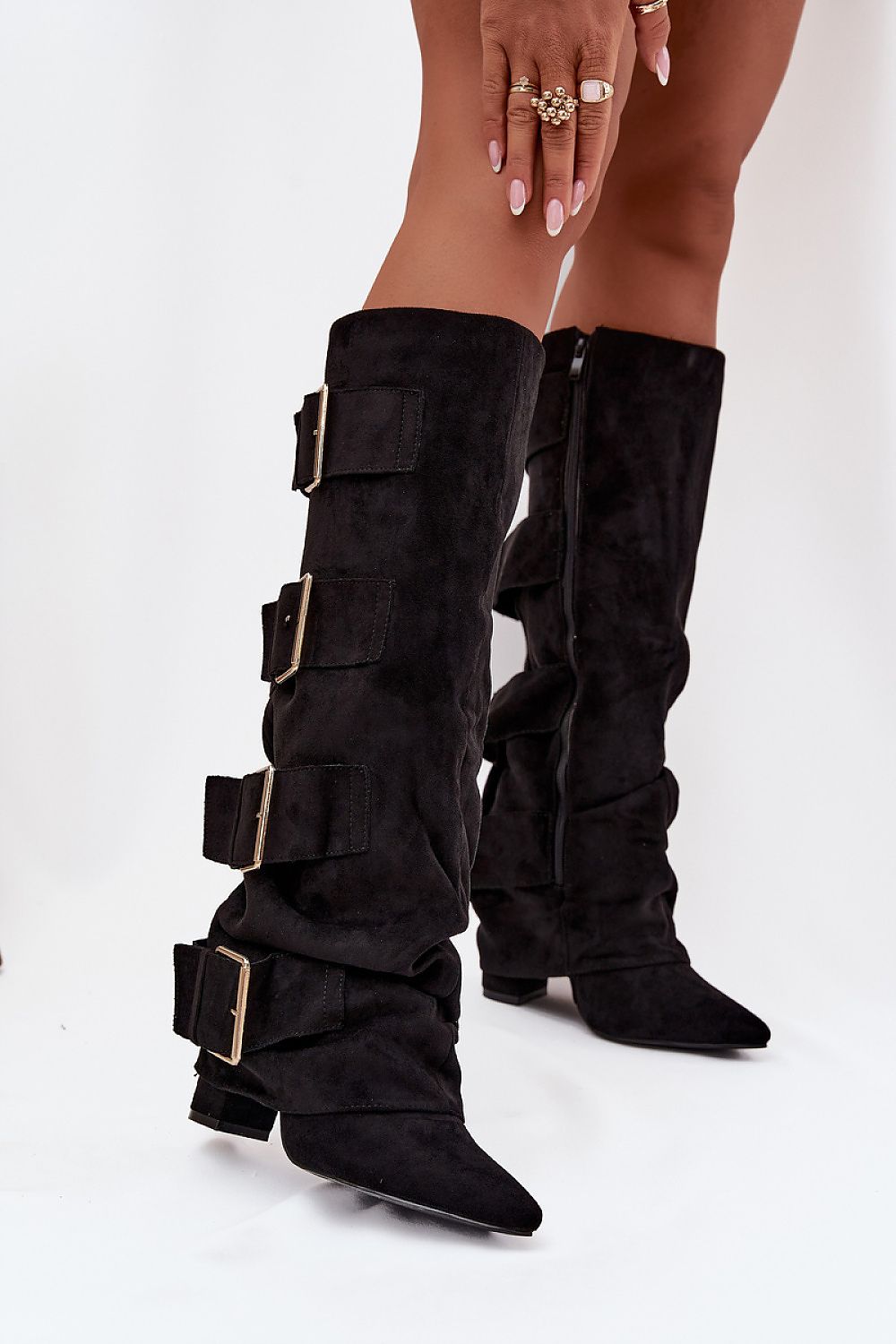 TEEK - Quad Buckle Heeled Boots SHOES TEEK MH black 6.5