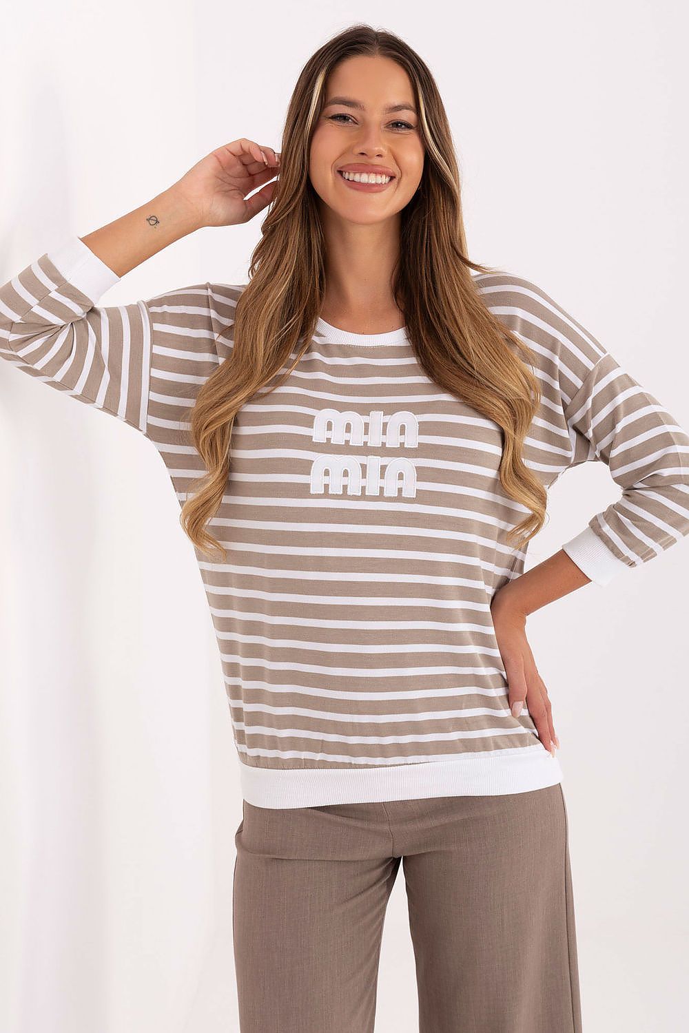 TEEK - Striped MIN MIN Top TOPS TEEK MH beige 2 One Size