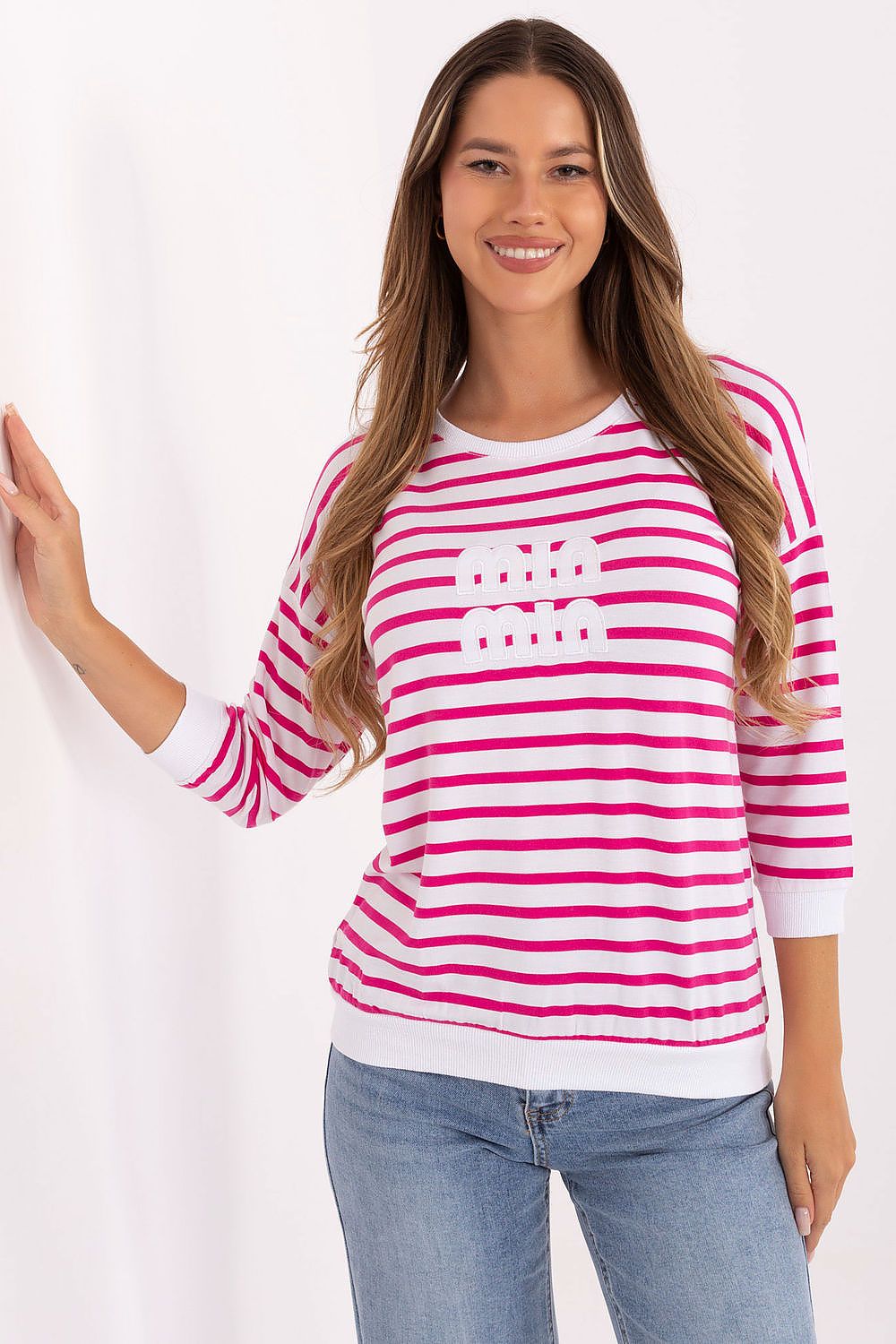 TEEK - Striped MIN MIN Top TOPS TEEK MH pink One Size