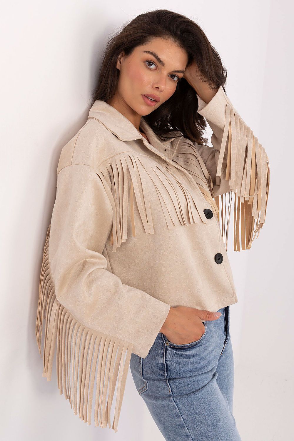 TEEK - Button-Down Fringe Sleeve Jacket JACKET TEEK MH