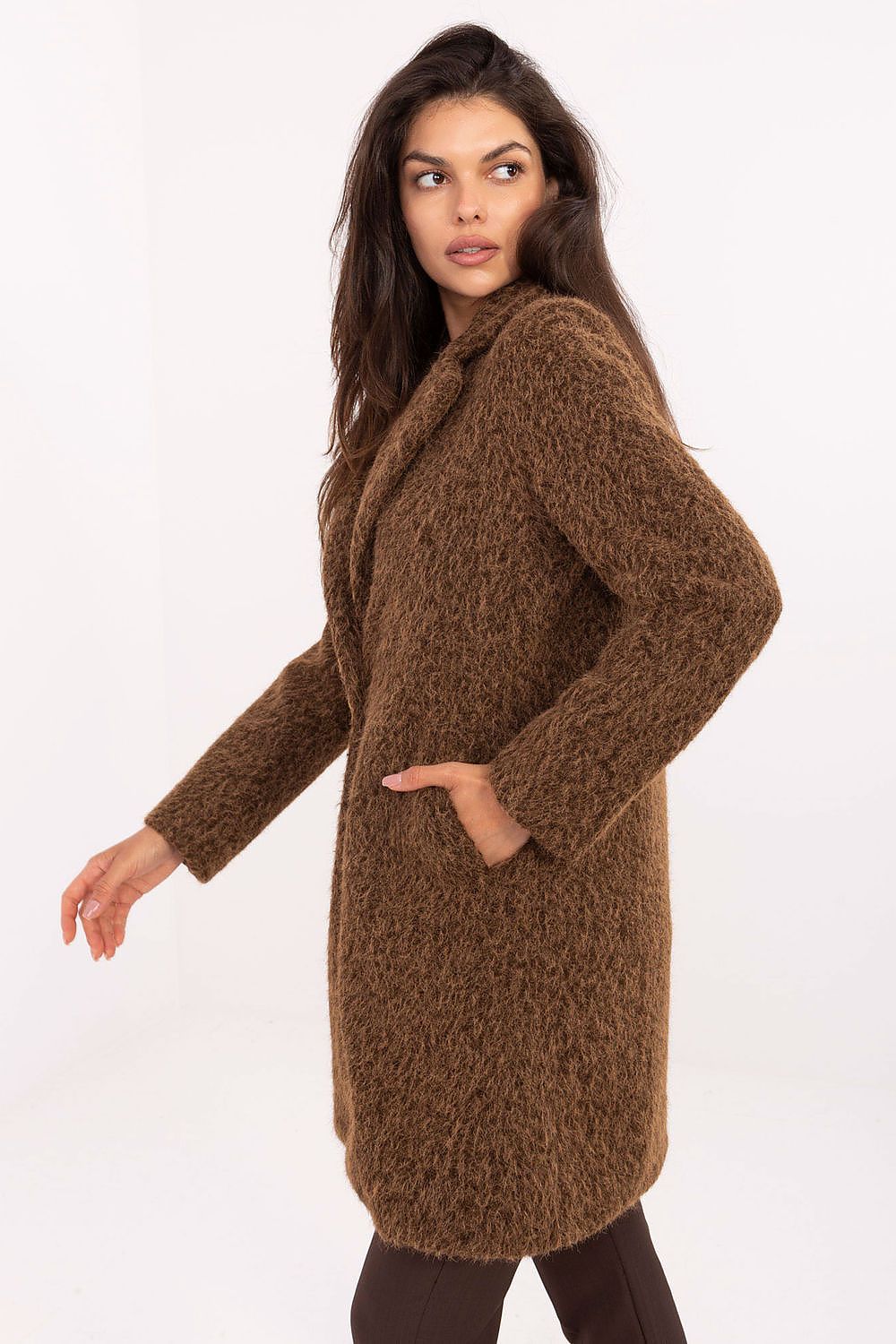 TEEK - Furry Texture Solo Button Coat COAT TEEK MH