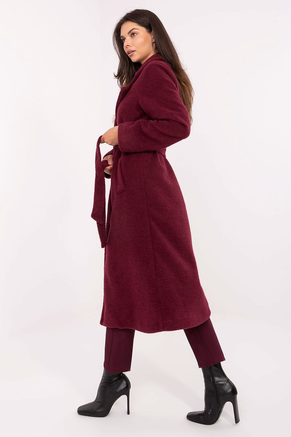 TEEK - Belted Boucle Double Breasted Coat COAT TEEK MH