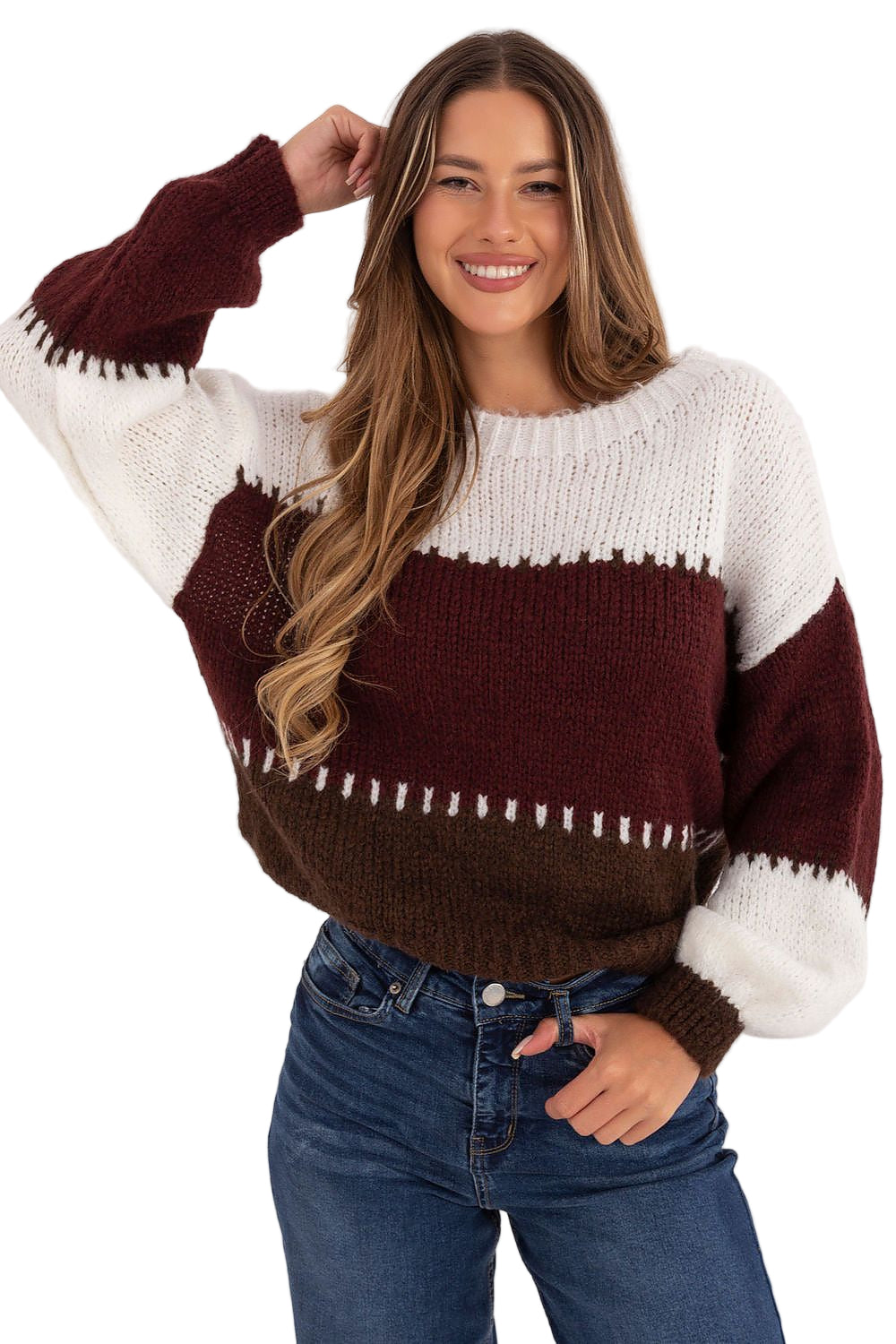TEEK - Knitted Big Band Sweater TOPS TEEK MH red One Size