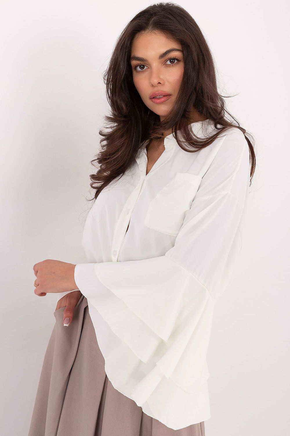 TEEK - Big Ruffle Long Sleeve Shirt TOPS TEEK MH