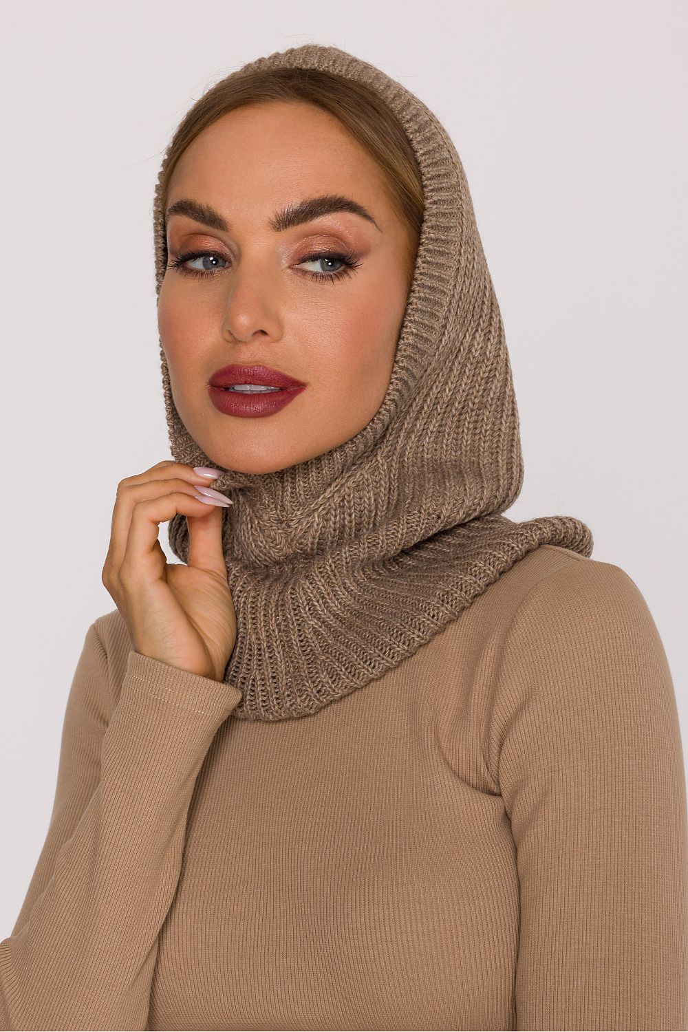 TEEK - Stretchy Ribbed Balaclava SCARF TEEK MH beige One Size