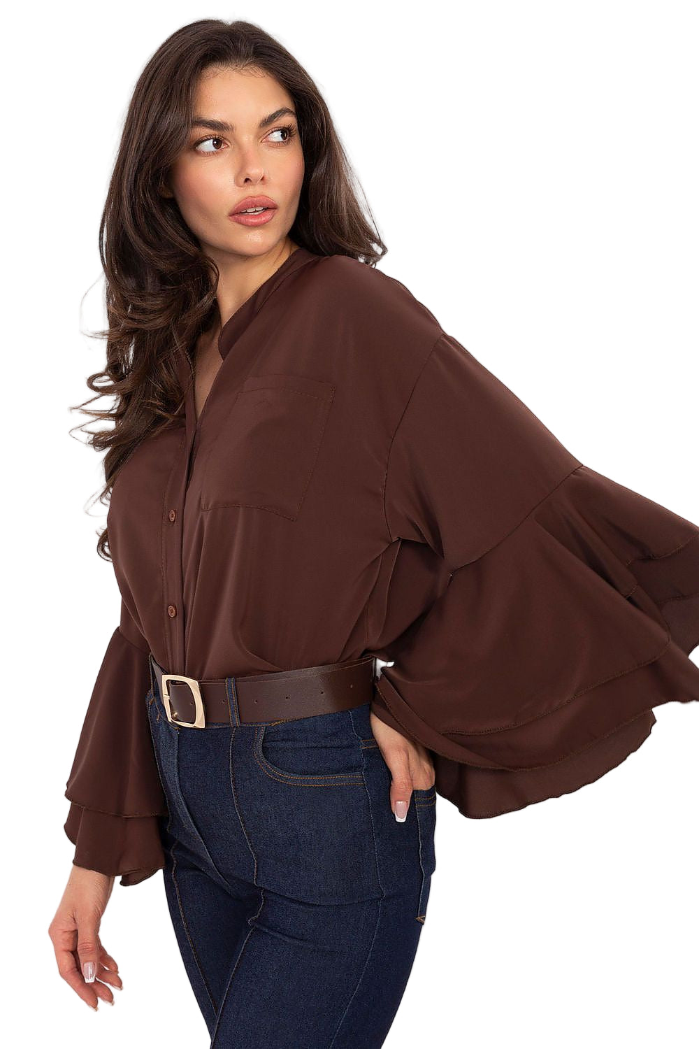 TEEK - Big Ruffle Long Sleeve Shirt TOPS TEEK MH