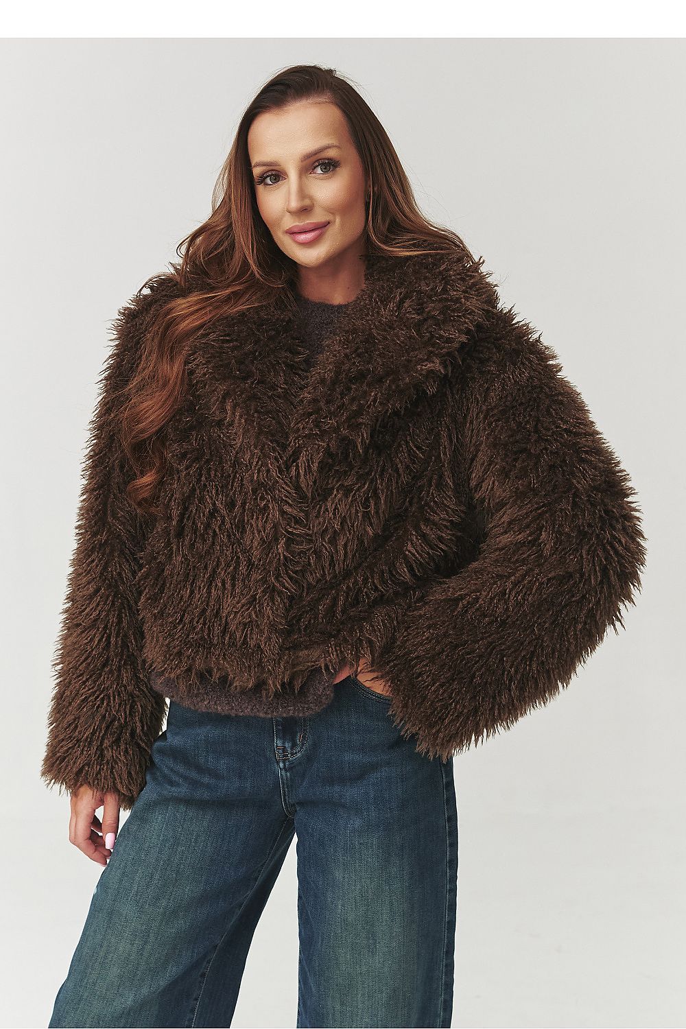 TEEK - Shag Fluff Buttoned Jacket JACKET TEEK MH brown One Size