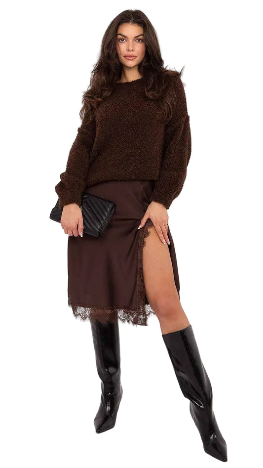 Skirt Rue Paris brown one-size-fits-all