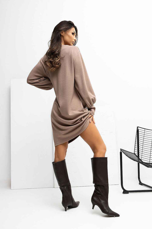 TEEK - Teardrop Puff Sleeve Sweatshirt Dress Rue Paris