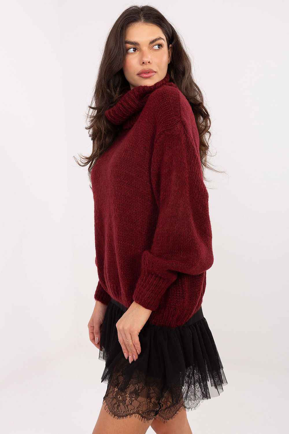 TEEK - Oversized Loose Fit Turtleneck TOPS TEEK MH red One Size