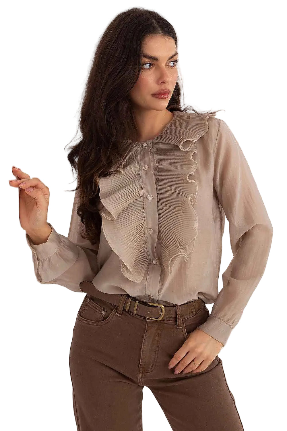 Long sleeve shirt Factory Price beige one-size-fits-all