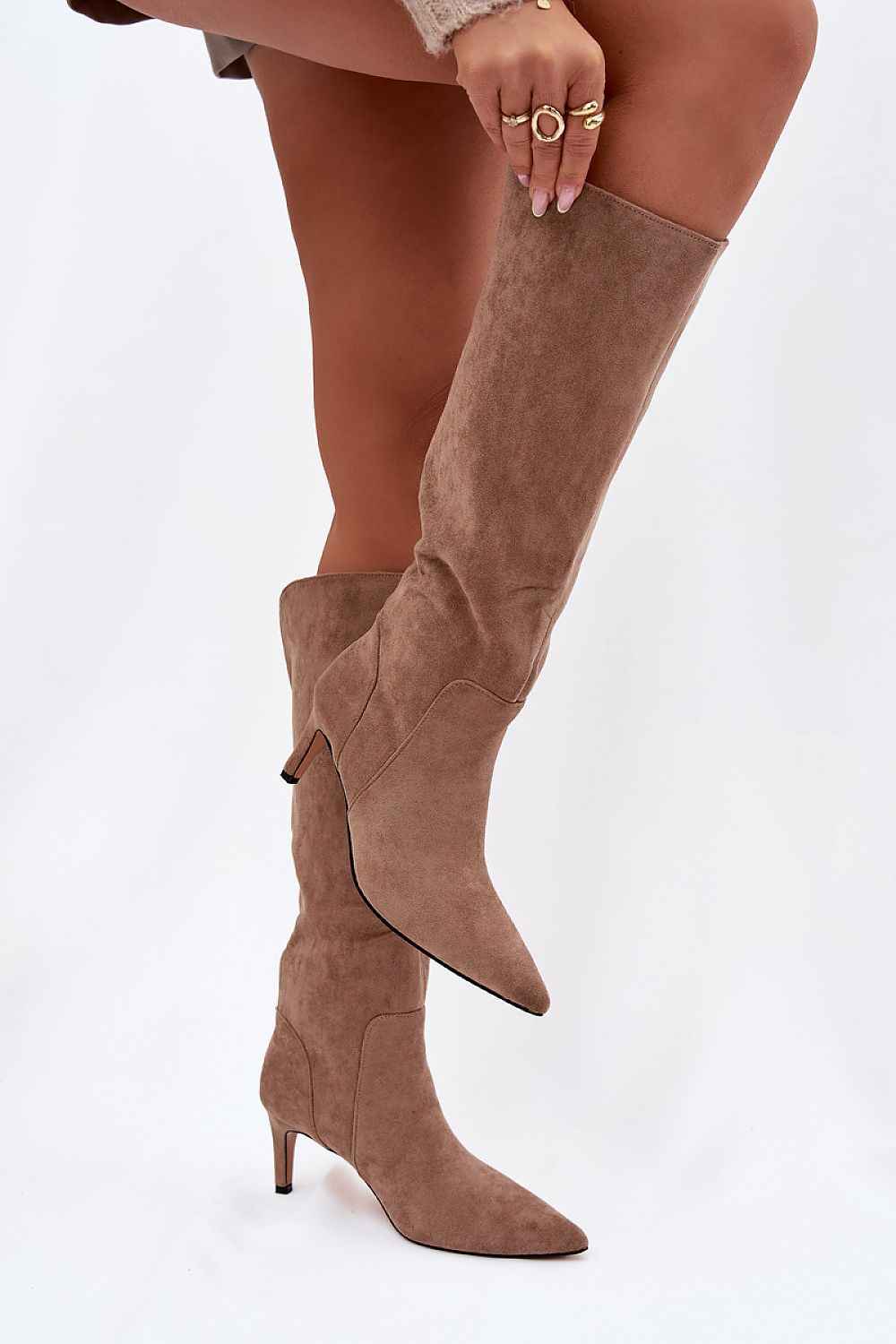 TEEK - Suede Low Heeled Pointed Toe Boots SHOES TEEK MH