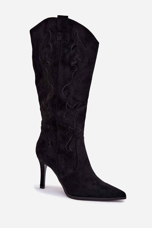 TEEK - Suede Western Style Heeled Boots SHOES TEEK MH