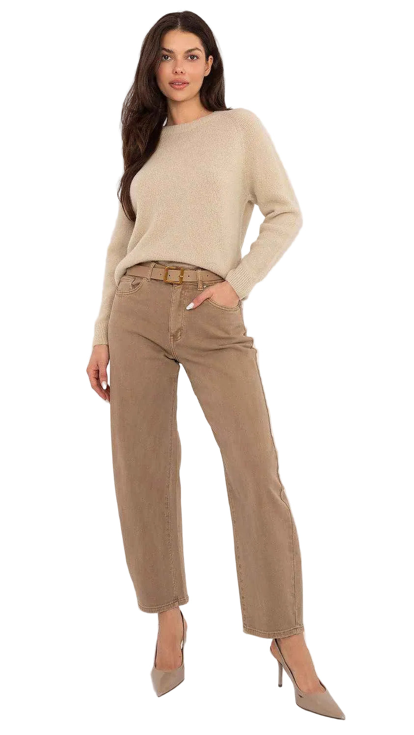 TEEK - Balloon Stretch Tapered Leg Jeans JEANS TEEK MH beige XS