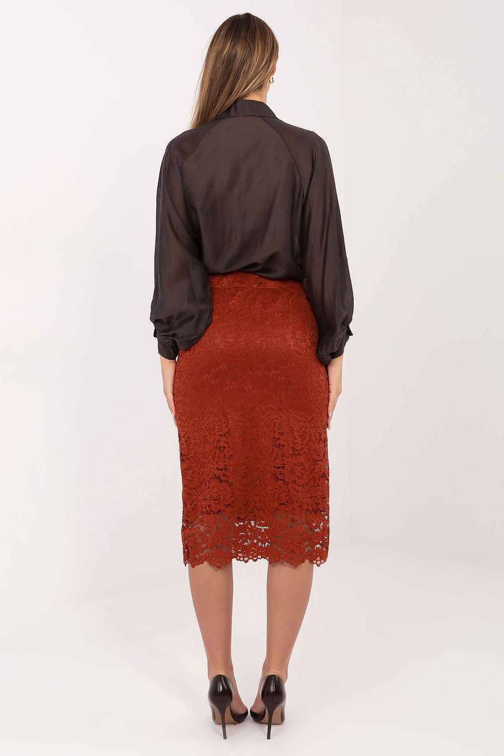 TEEK - Lace Lengthy Waistband Skirt - Orange SKIRT TEEK MH