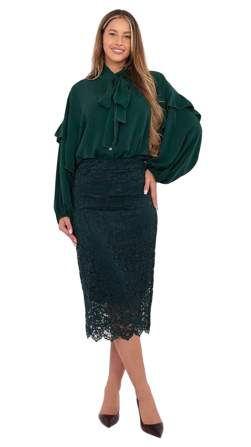 Skirt Italy Moda green one-size-fits-all