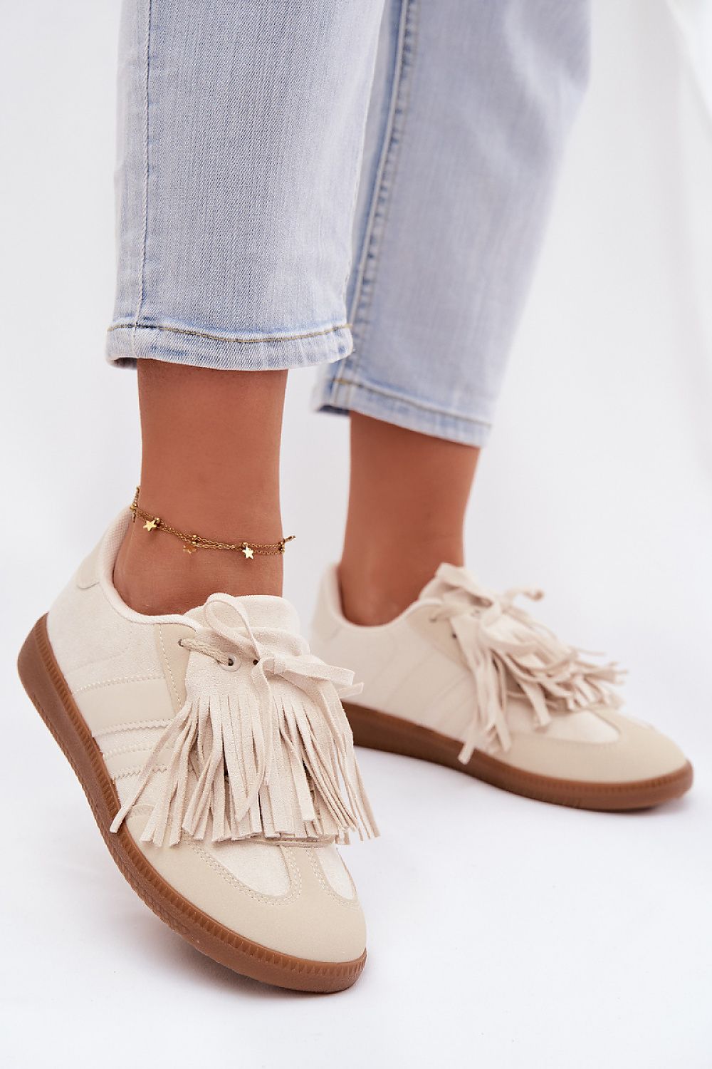 TEEK - Tassel Suede Laced Sneakers SHOES TEEK MH beige 6.5