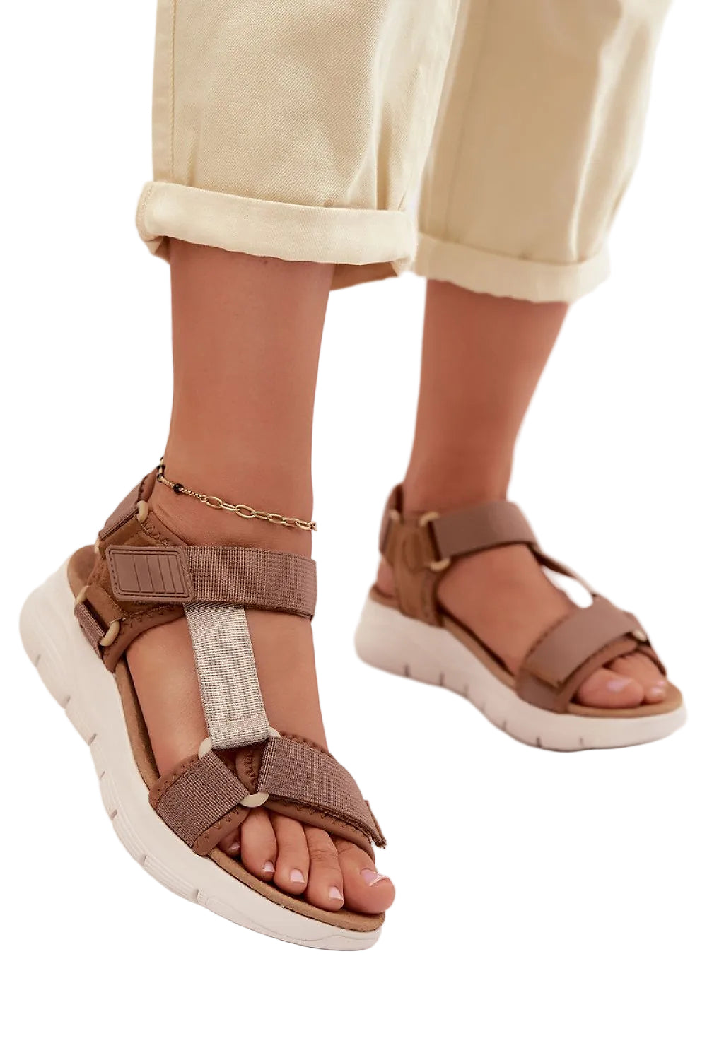 Platform sandals Step in style brown 36