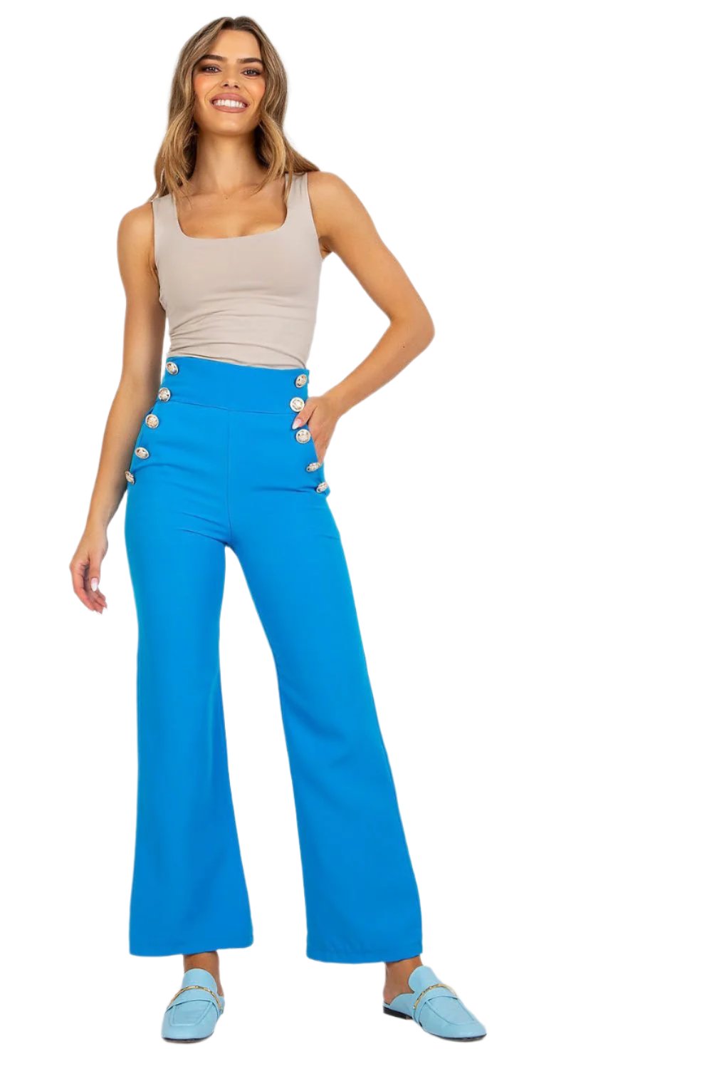 TEEK - Uniformed Buttoned Trousers PANTS TEEK MH blue S 