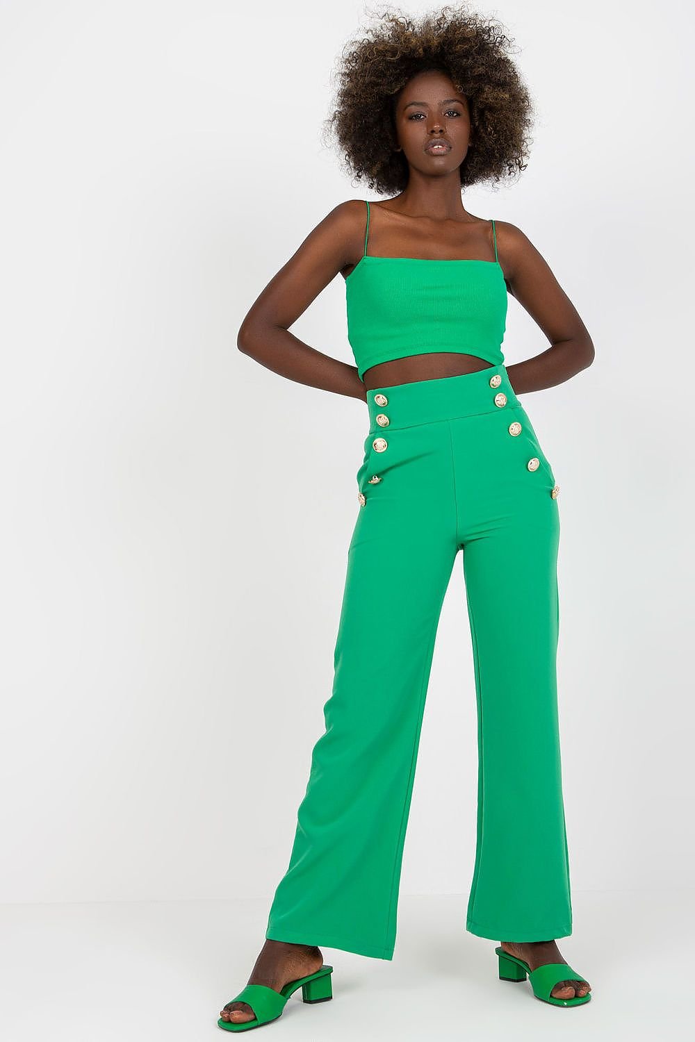 TEEK - Uniformed Buttoned Trousers PANTS TEEK MH green S 